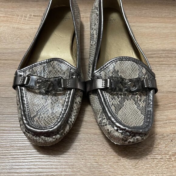 Circa Joan & David Luxe Womens Vegan Leather Python Snake Print Loafers Size 8.5 - Picture 4 of 10